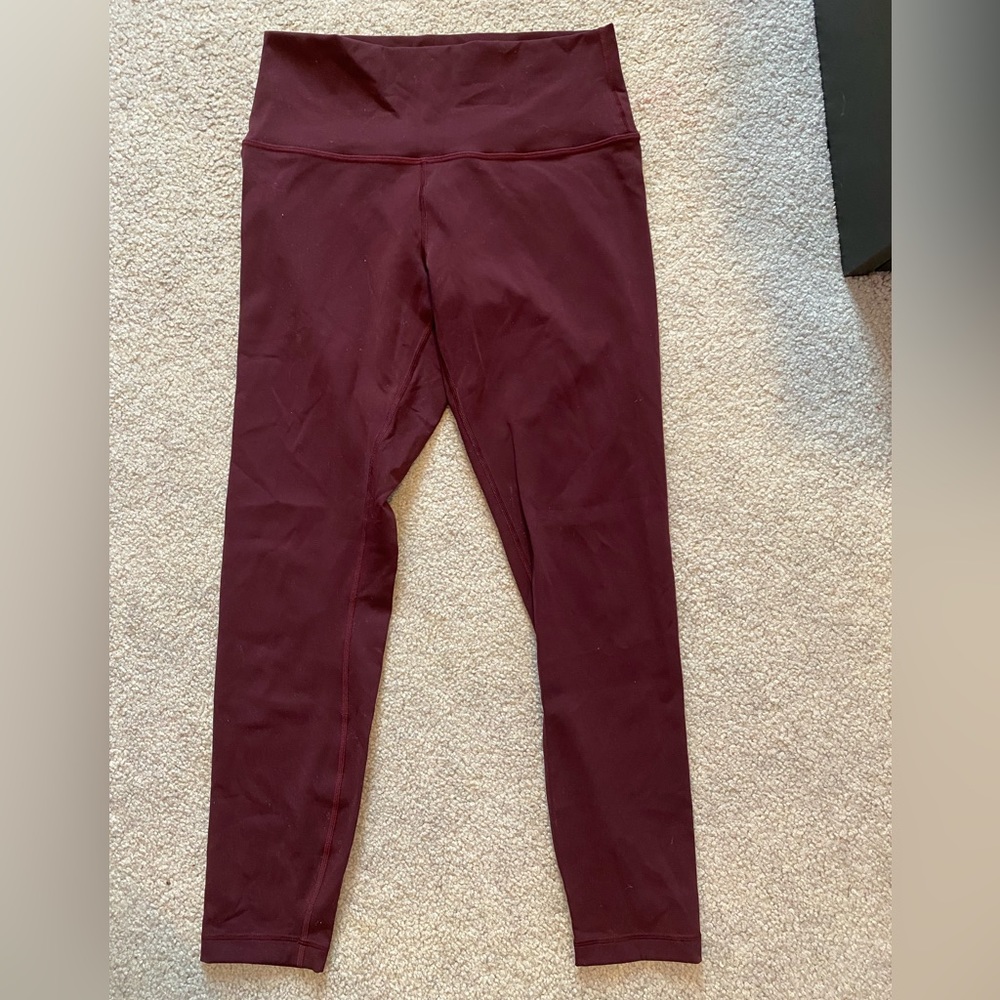 Lululemon Wunder Under Cassis Maroon Leggings - Picture 6 of 7